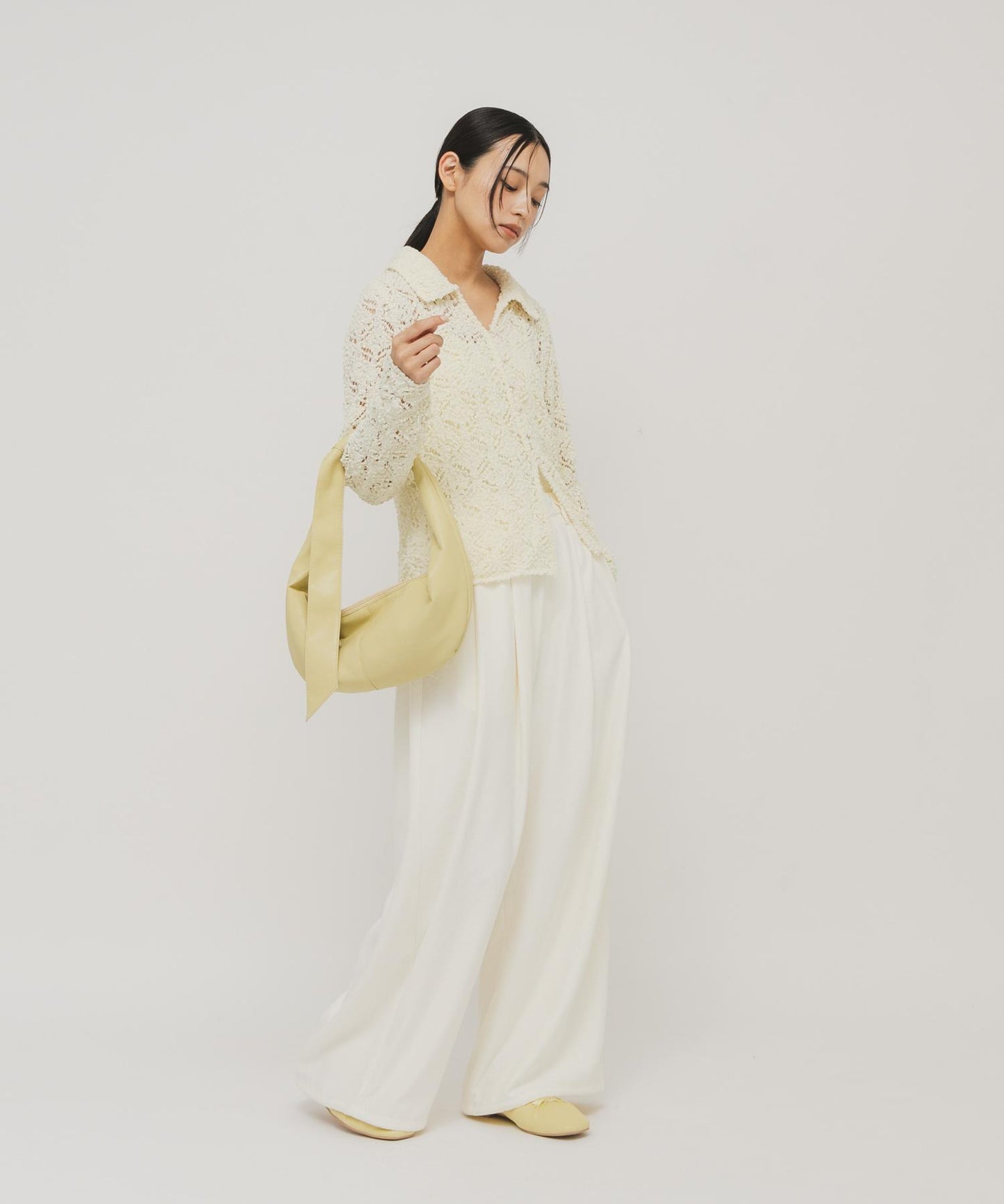 緞面蝴蝶結褶皺女鞋