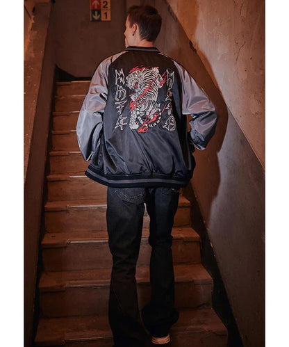 NOT4NERD/ノットフォーナード/虎紋緞面飛行夾克