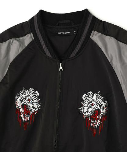 NOT4NERD/ノットフォーナード/虎紋緞面飛行夾克