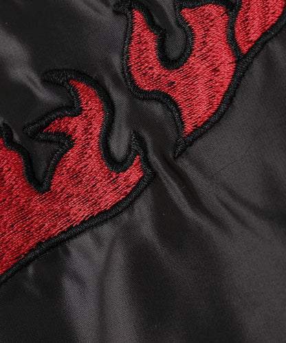 NOT4NERD/ノットフォーナード/虎頭刺繡緞面棒球夾克