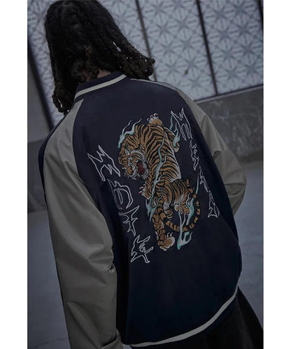 NOT4NERD/ノットフォーナード/虎紋緞面飛行夾克