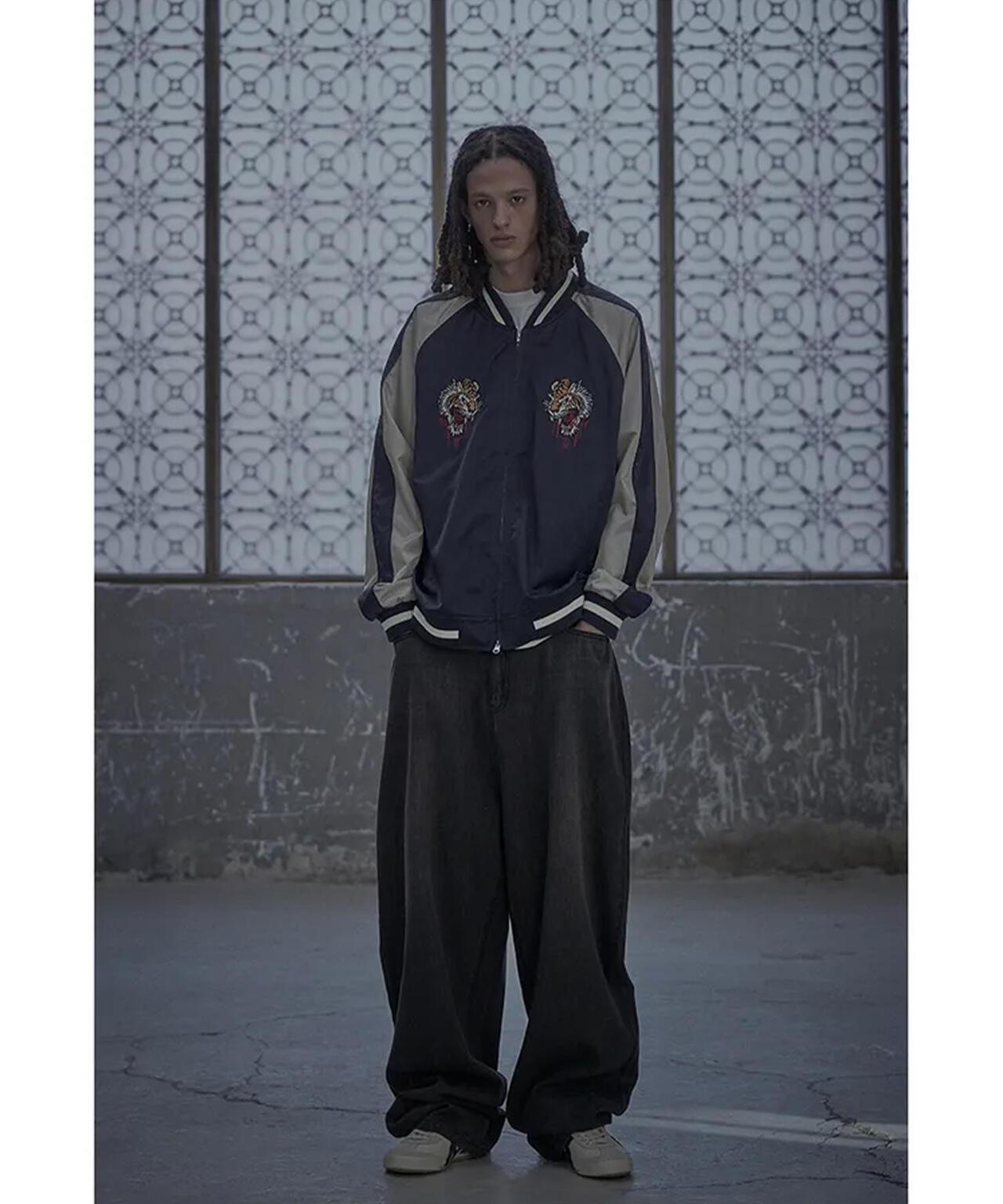 NOT4NERD/ノットフォーナード/虎紋緞面飛行夾克