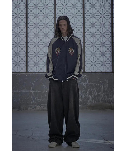 NOT4NERD/ノットフォーナード/虎紋緞面飛行夾克