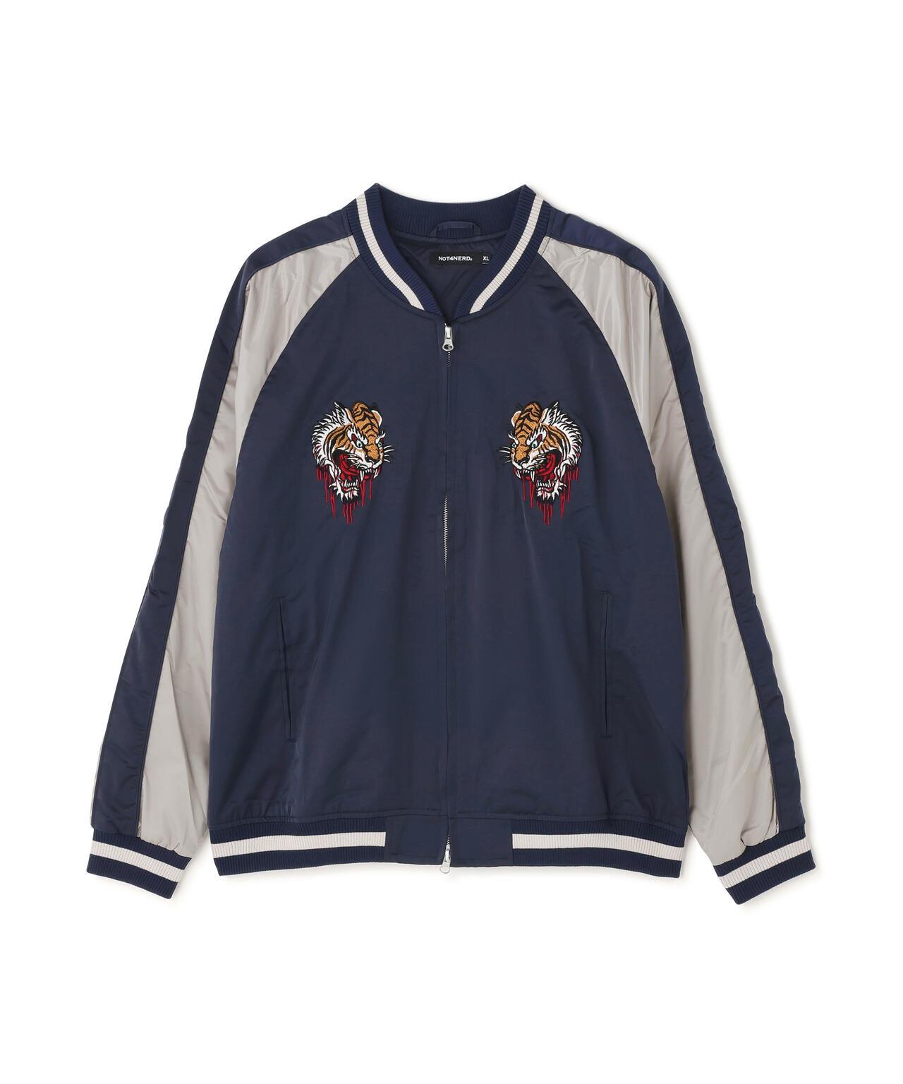 NOT4NERD/ノットフォーナード/虎紋緞面飛行夾克
