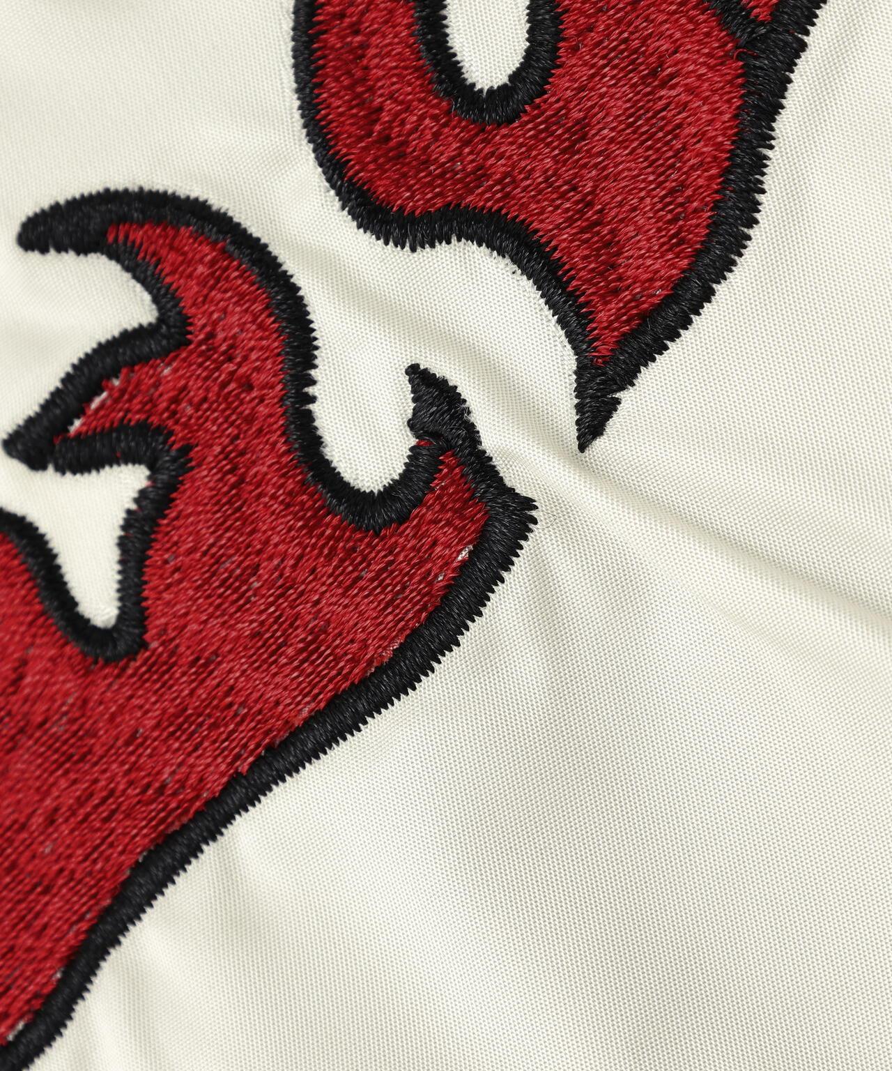 NOT4NERD/ノットフォーナード/虎頭刺繡緞面棒球夾克