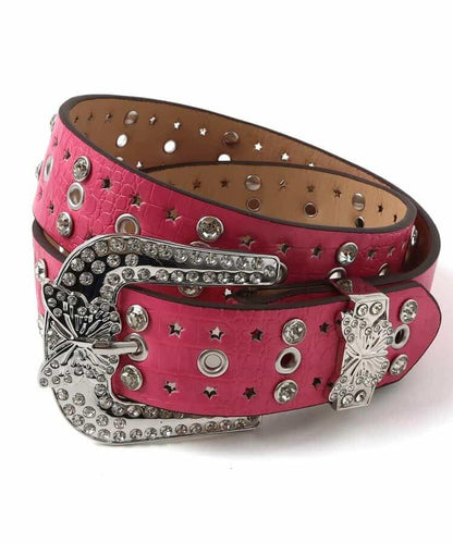 水鑽裝飾釦帶腰帶1