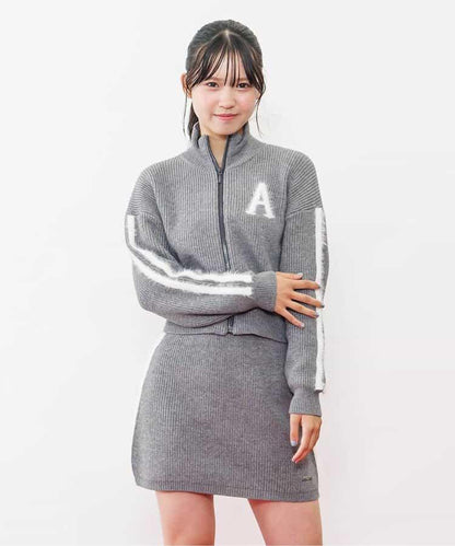 流蘇線條針織套裝