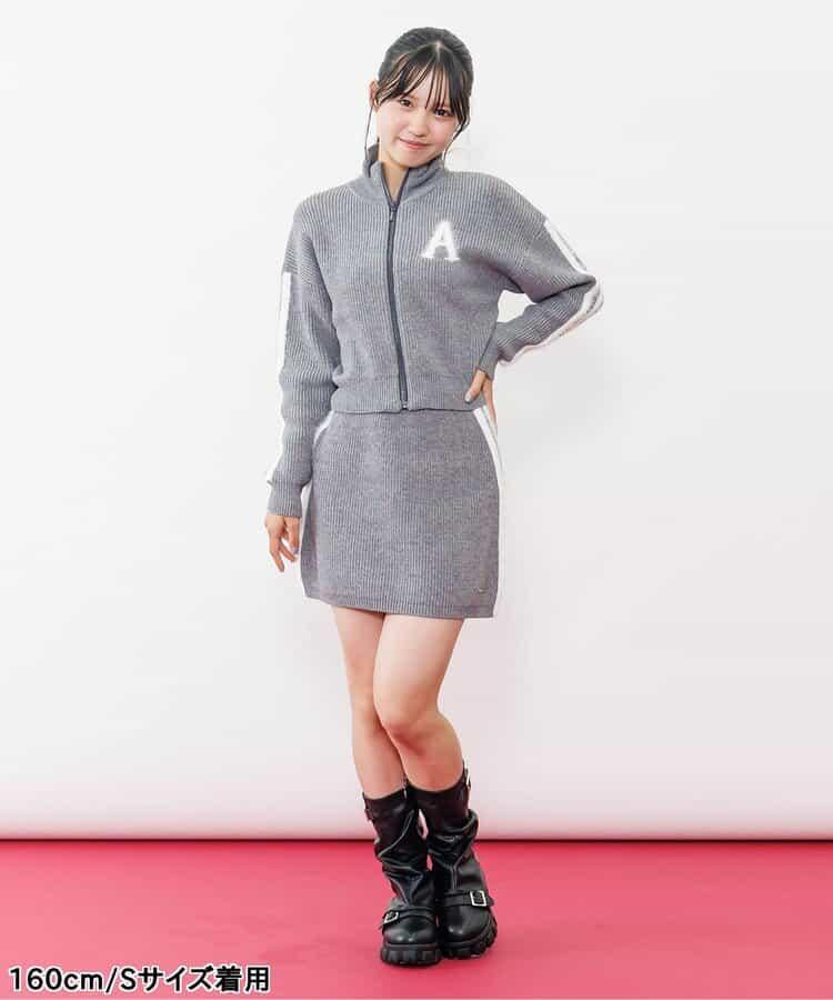 流蘇線條針織套裝