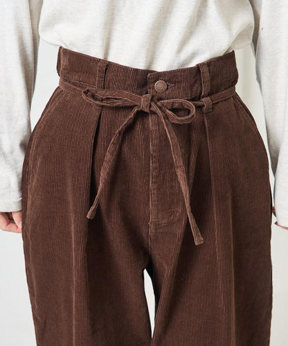 特別款燈芯絨抽繩休閒褲＜可搭配套裝＞