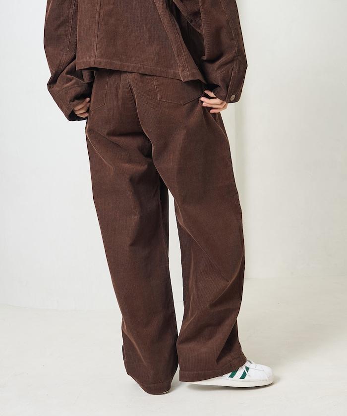 特別款燈芯絨抽繩休閒褲＜可搭配套裝＞