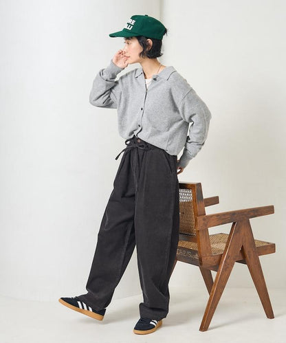 特別款燈芯絨抽繩休閒褲＜可搭配套裝＞