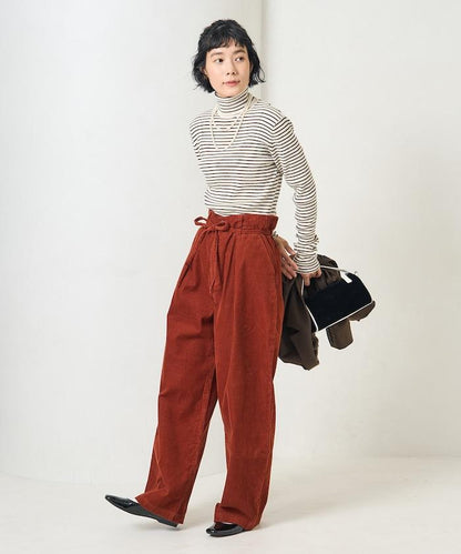 特別款燈芯絨抽繩休閒褲＜可搭配套裝＞