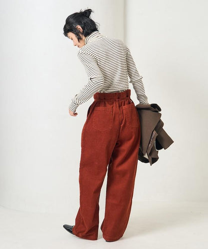 特別款燈芯絨抽繩休閒褲＜可搭配套裝＞