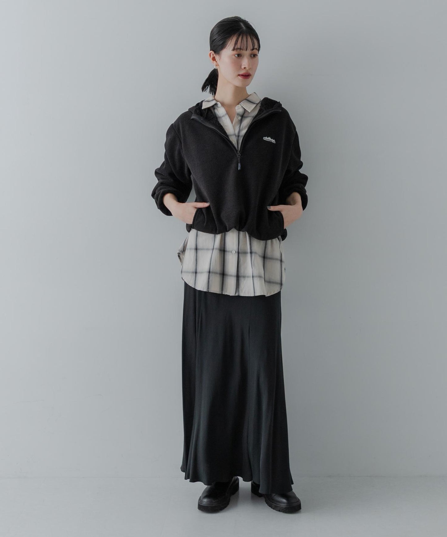 THOUSAND MILE×URBAN RESEARCH 聯名針織抓絨半拉鍊連帽衛衣