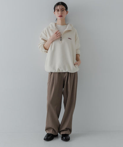 THOUSAND MILE×URBAN RESEARCH 聯名針織抓絨半拉鍊連帽衛衣