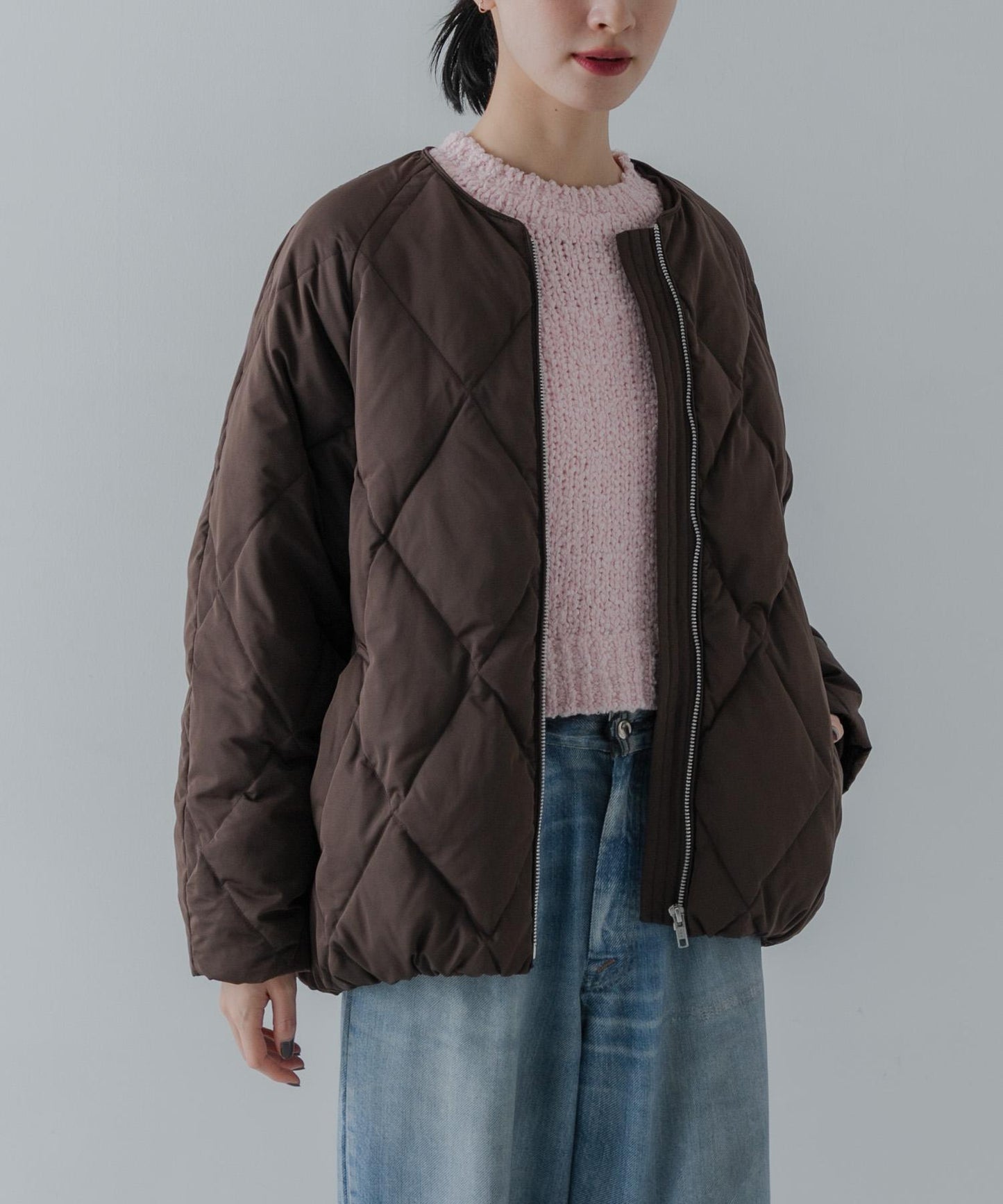 繭型絎縫羽絨服