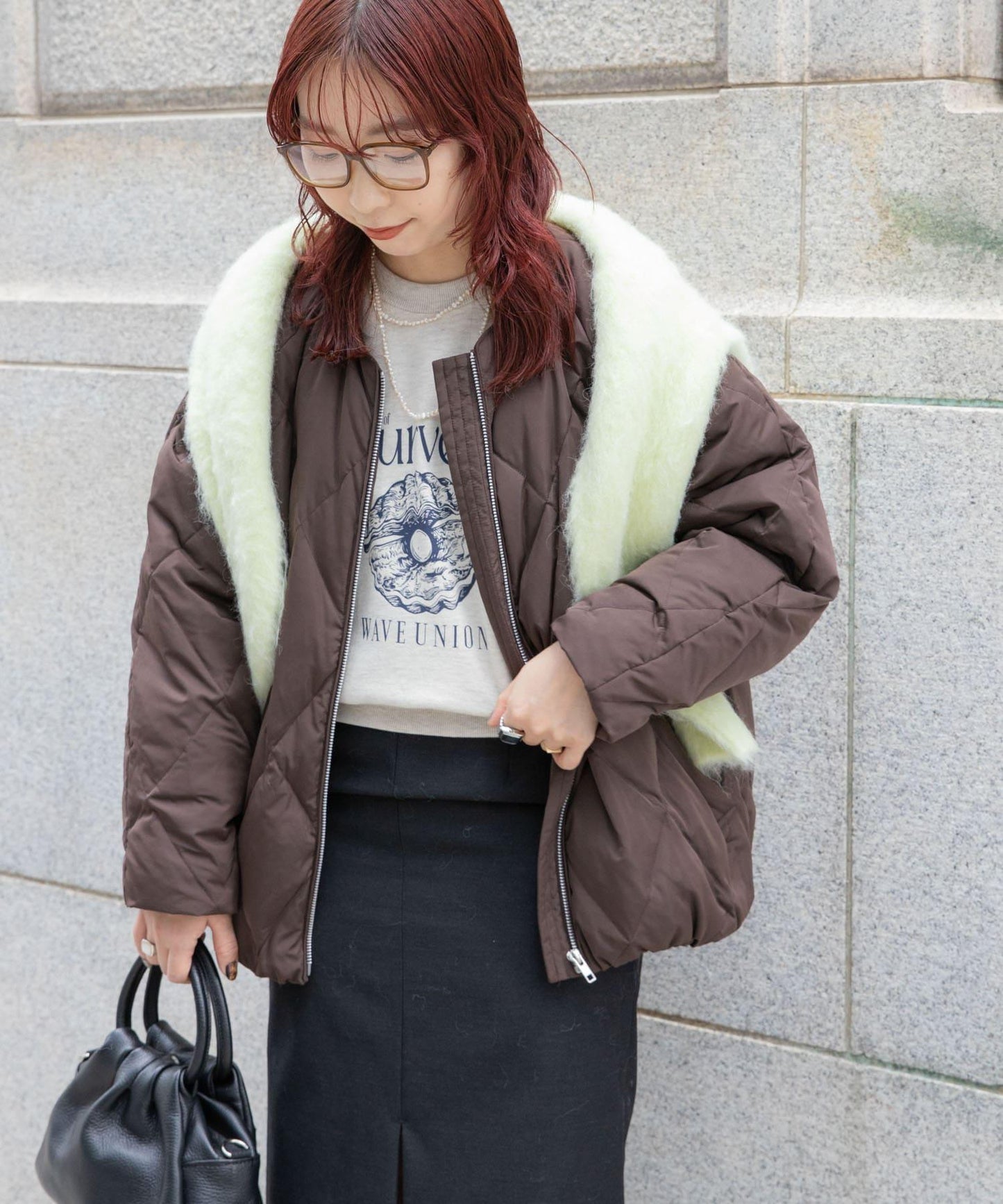 繭型絎縫羽絨服