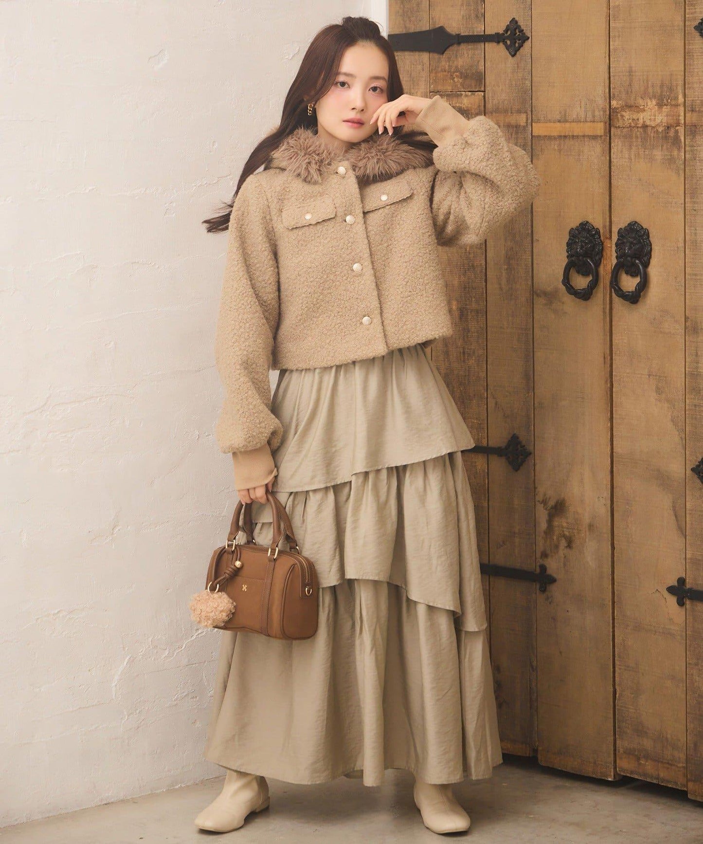 【Seemi.】仿皮草連帽衛衣