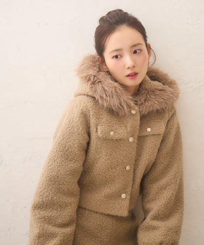 【Seemi.】仿皮草連帽衛衣