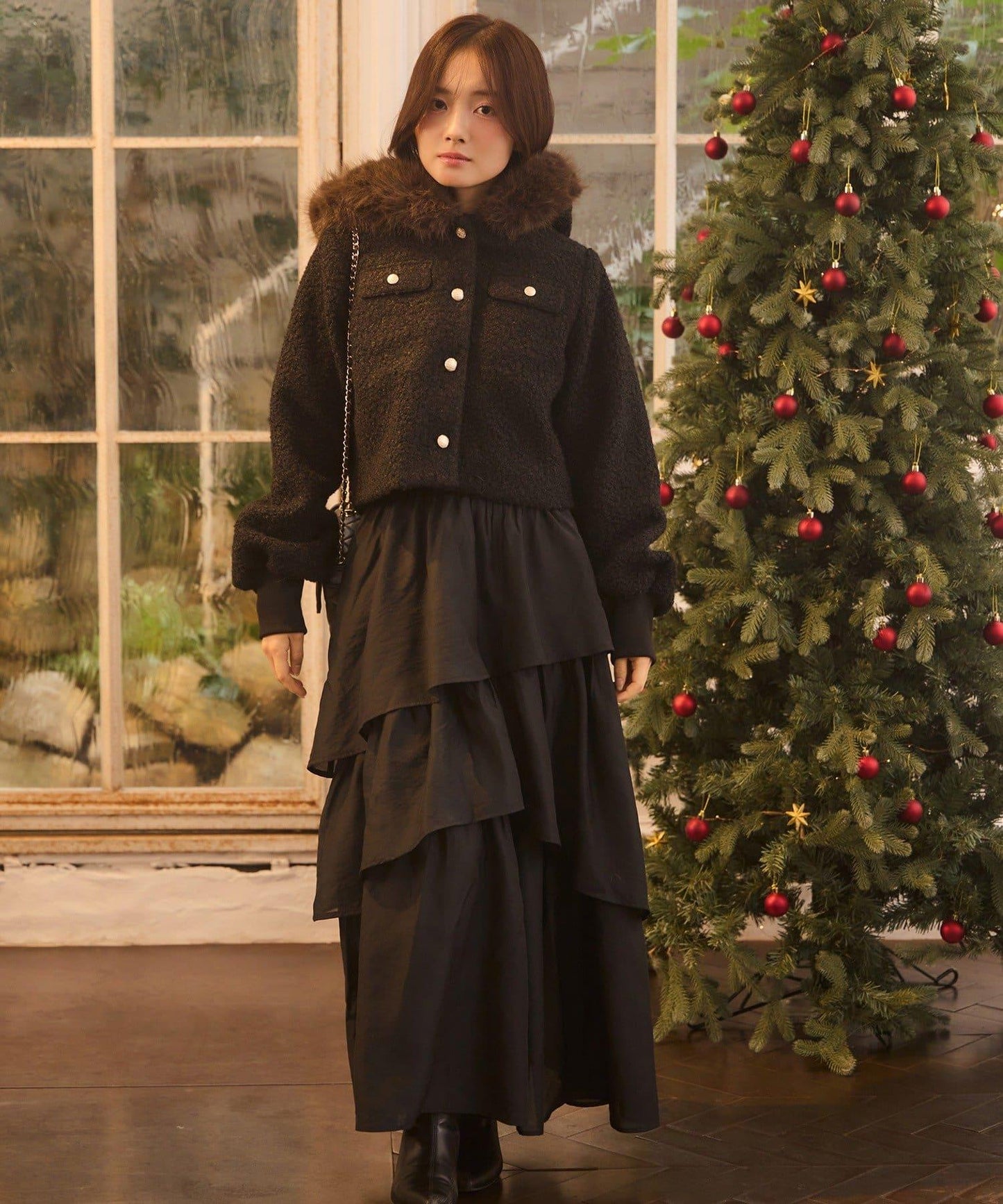 【Seemi.】仿皮草連帽衛衣