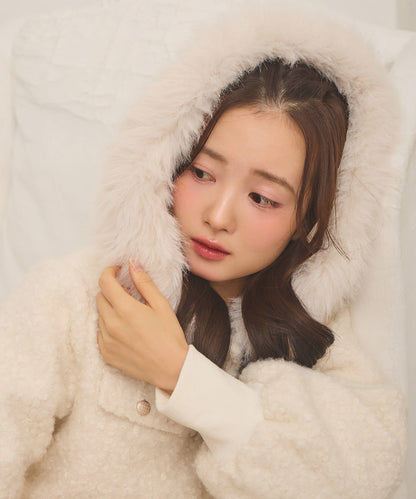 【Seemi.】仿皮草連帽衛衣
