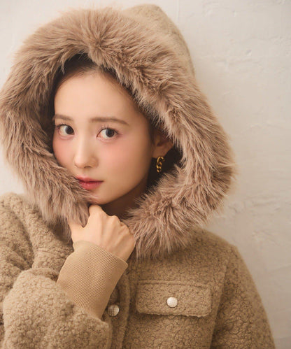 【Seemi.】仿皮草連帽衛衣