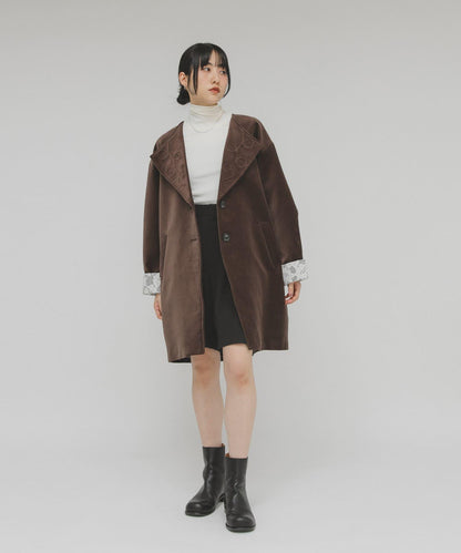天鵝絨寬鬆夾克