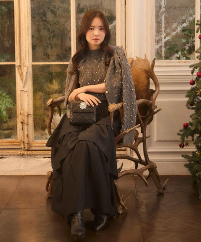 【Seemi.】寶石裝飾針織衫