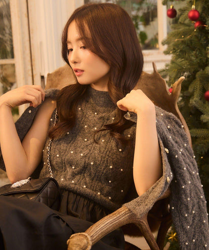 【Seemi.】寶石裝飾針織衫