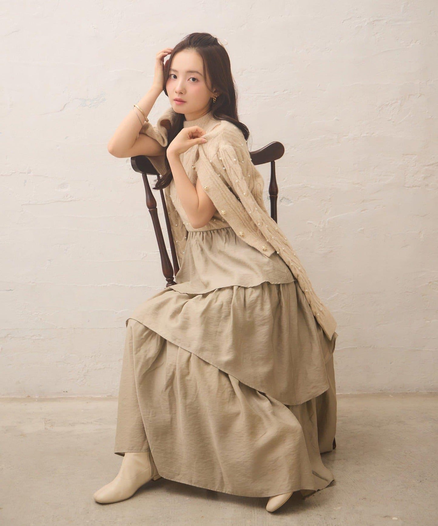 【Seemi.】寶石裝飾針織衫