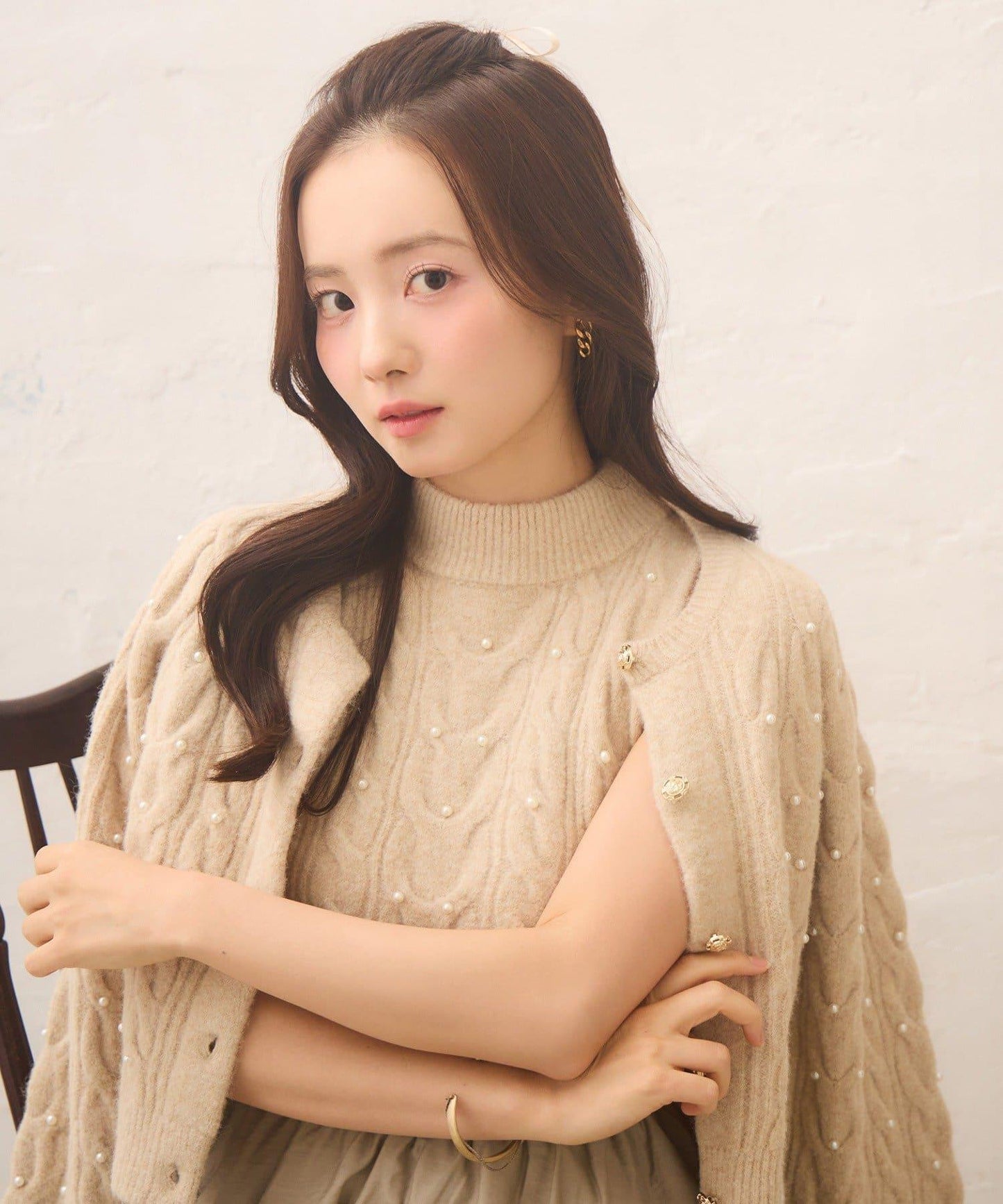 【Seemi.】寶石裝飾針織衫