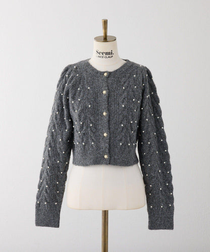 【Seemi.】寶石裝飾針織衫