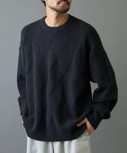 瓷磚圖案針織套頭衫