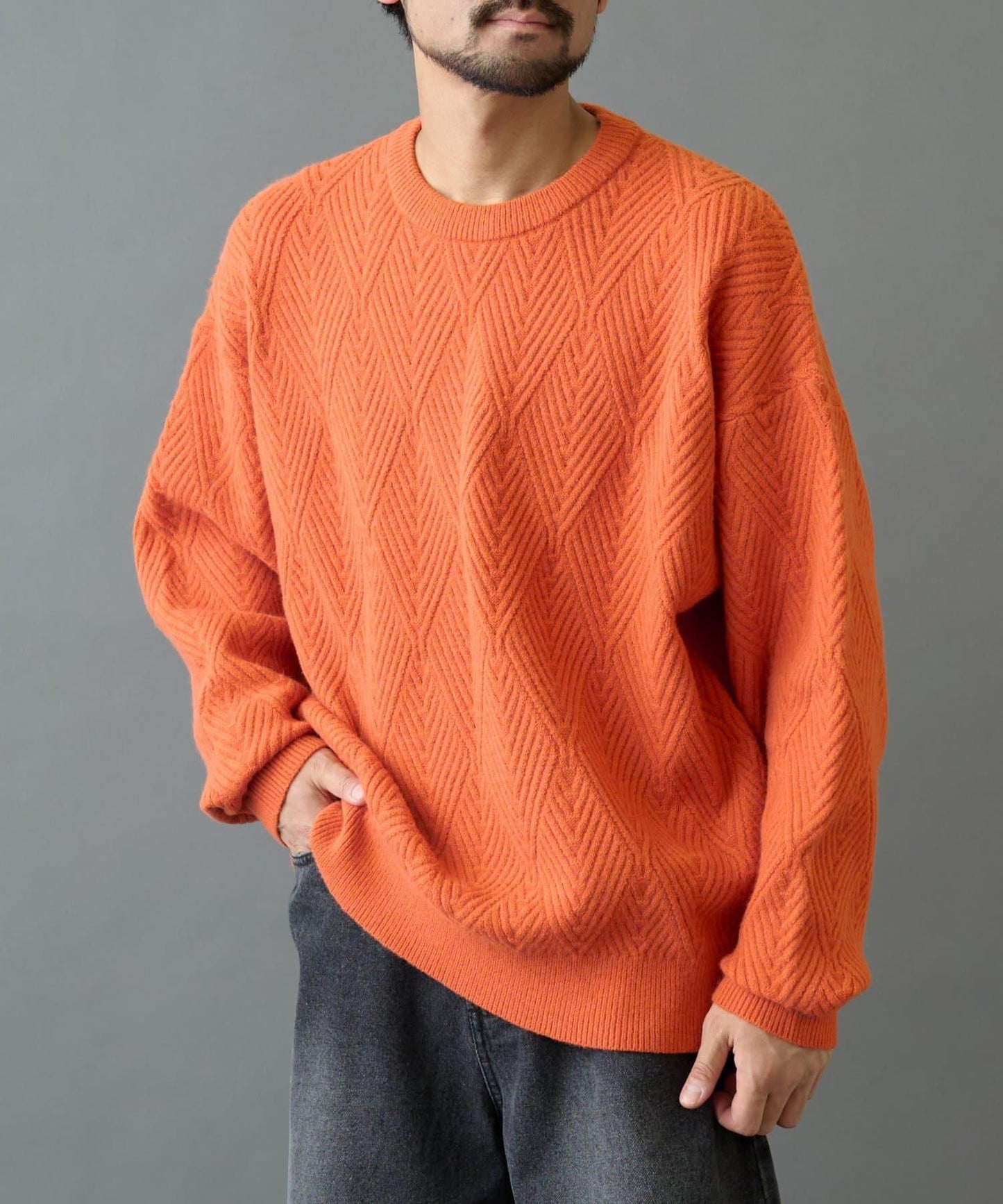 瓷磚圖案針織套頭衫