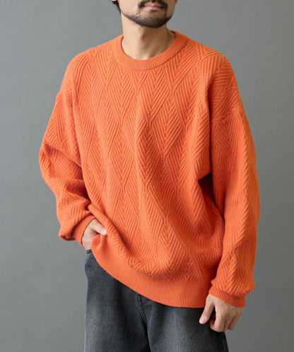 瓷磚圖案針織套頭衫