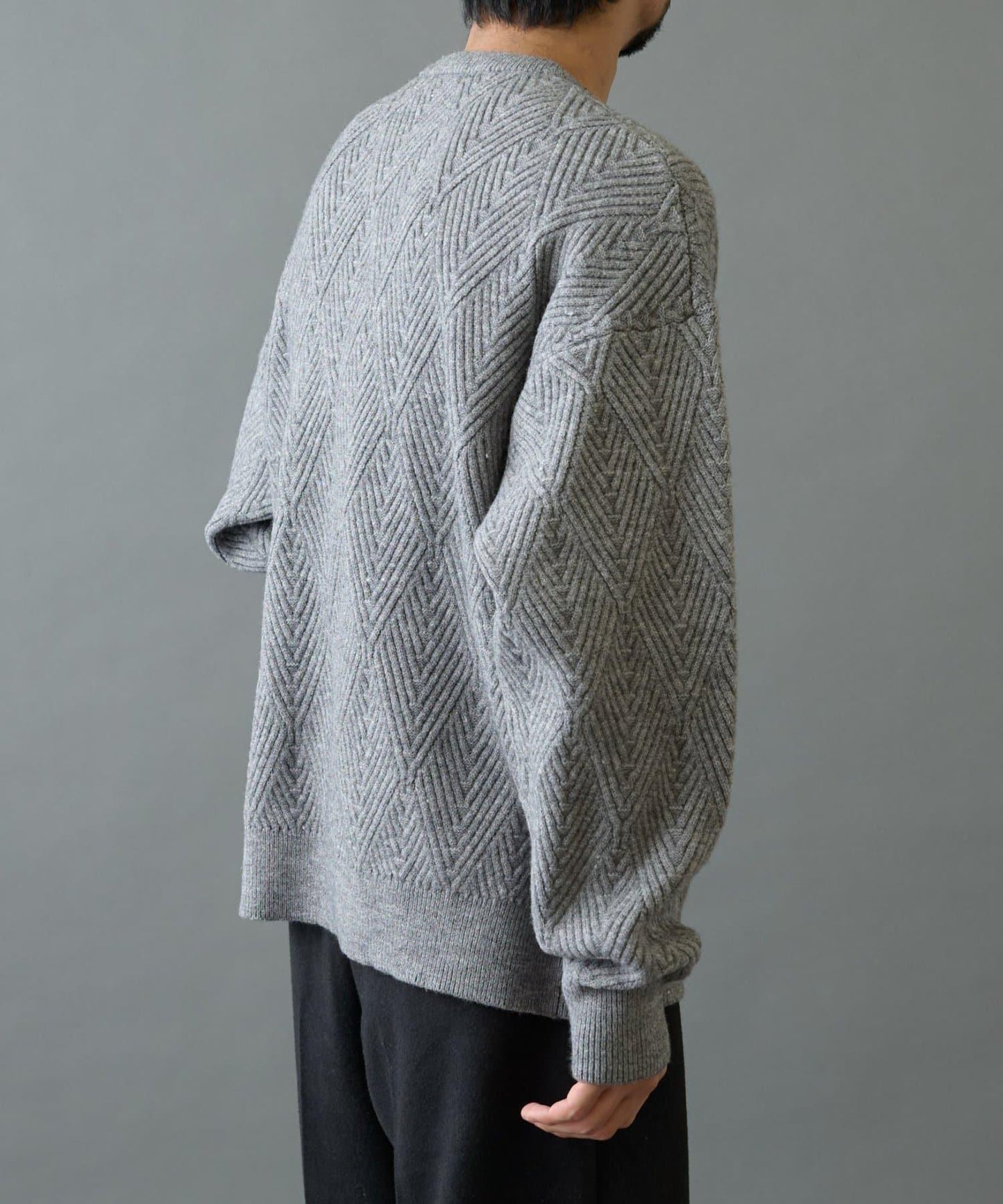 瓷磚圖案針織套頭衫