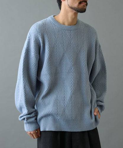 瓷磚圖案針織套頭衫