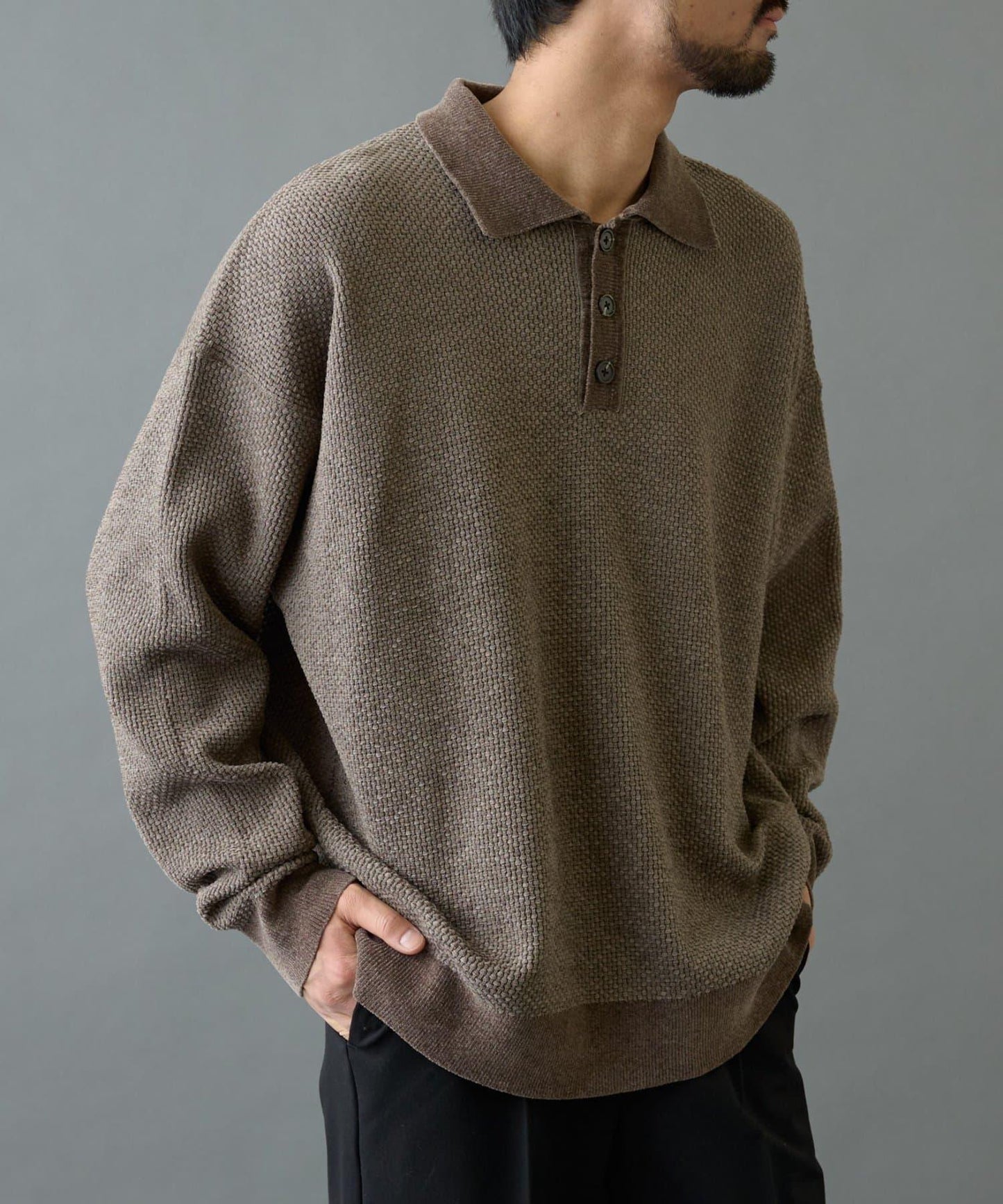 燈芯絨針織POLO衫