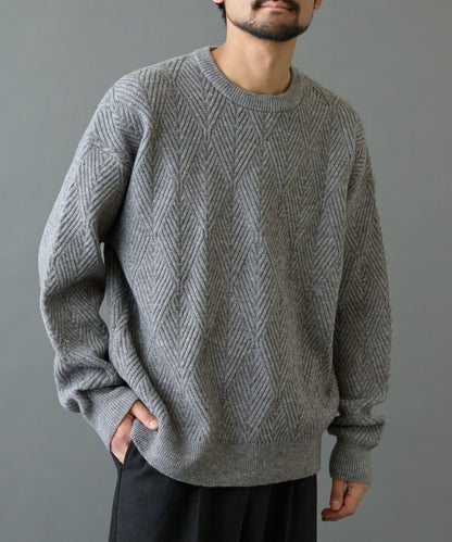 瓷磚圖案針織套頭衫