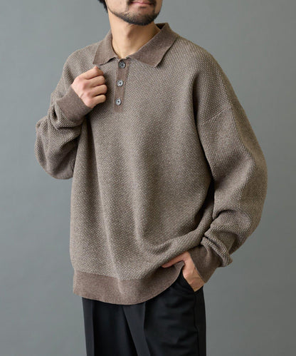 燈芯絨針織POLO衫