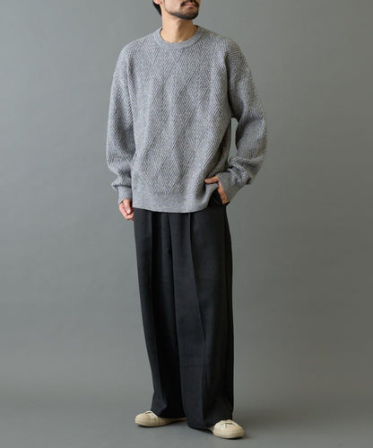 瓷磚圖案針織套頭衫