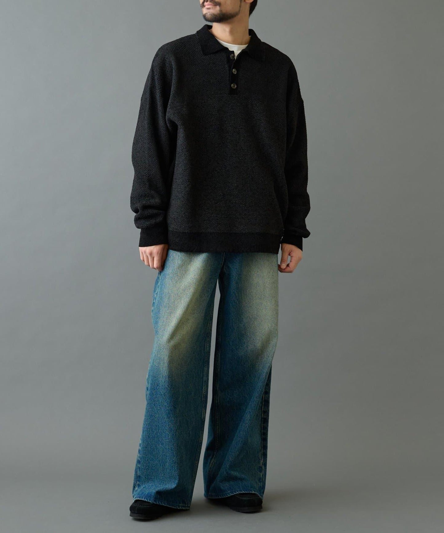 燈芯絨針織POLO衫