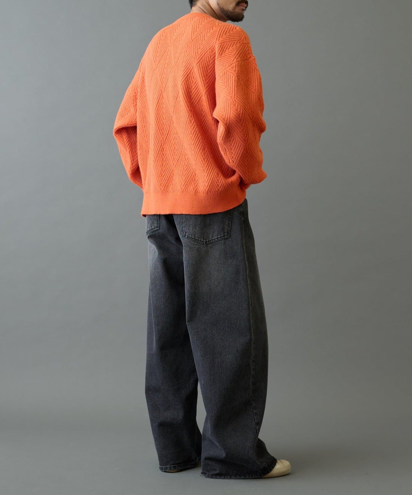 瓷磚圖案針織套頭衫