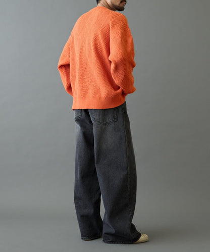 瓷磚圖案針織套頭衫