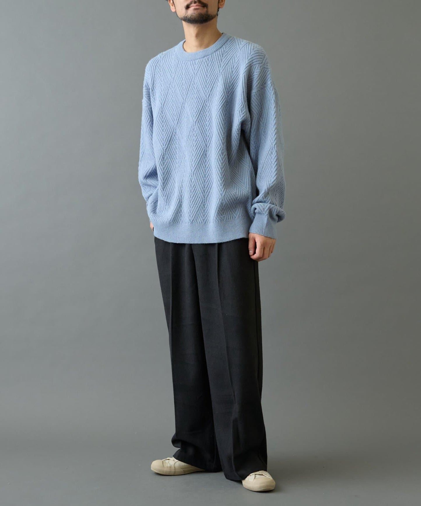 瓷磚圖案針織套頭衫