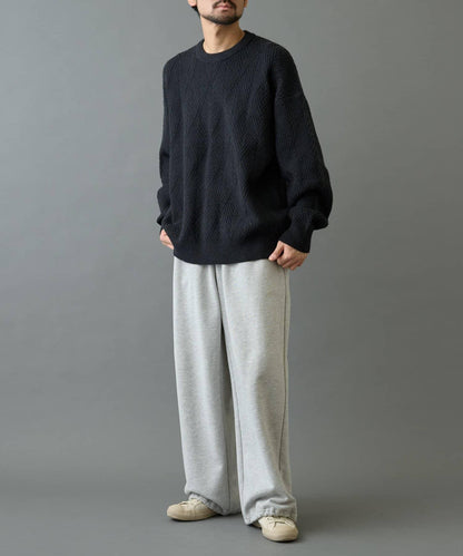 瓷磚圖案針織套頭衫