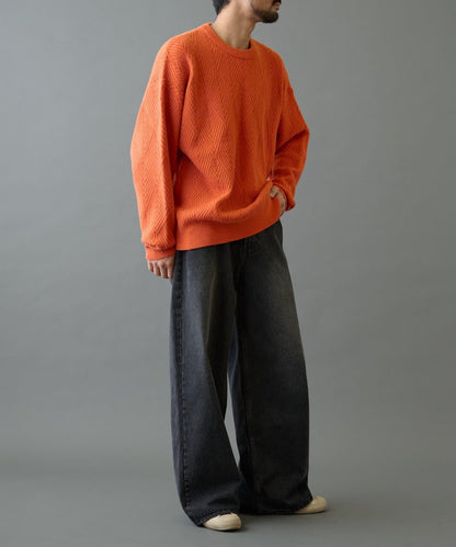 瓷磚圖案針織套頭衫