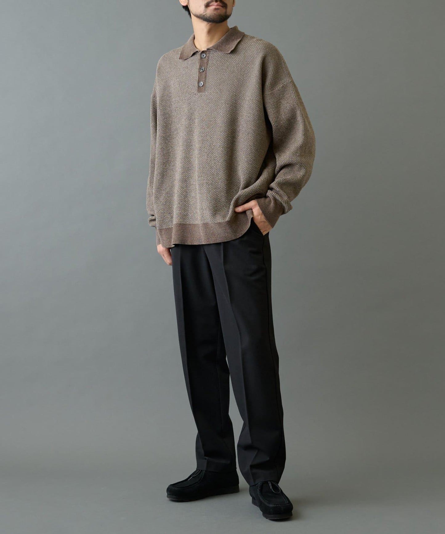 燈芯絨針織POLO衫