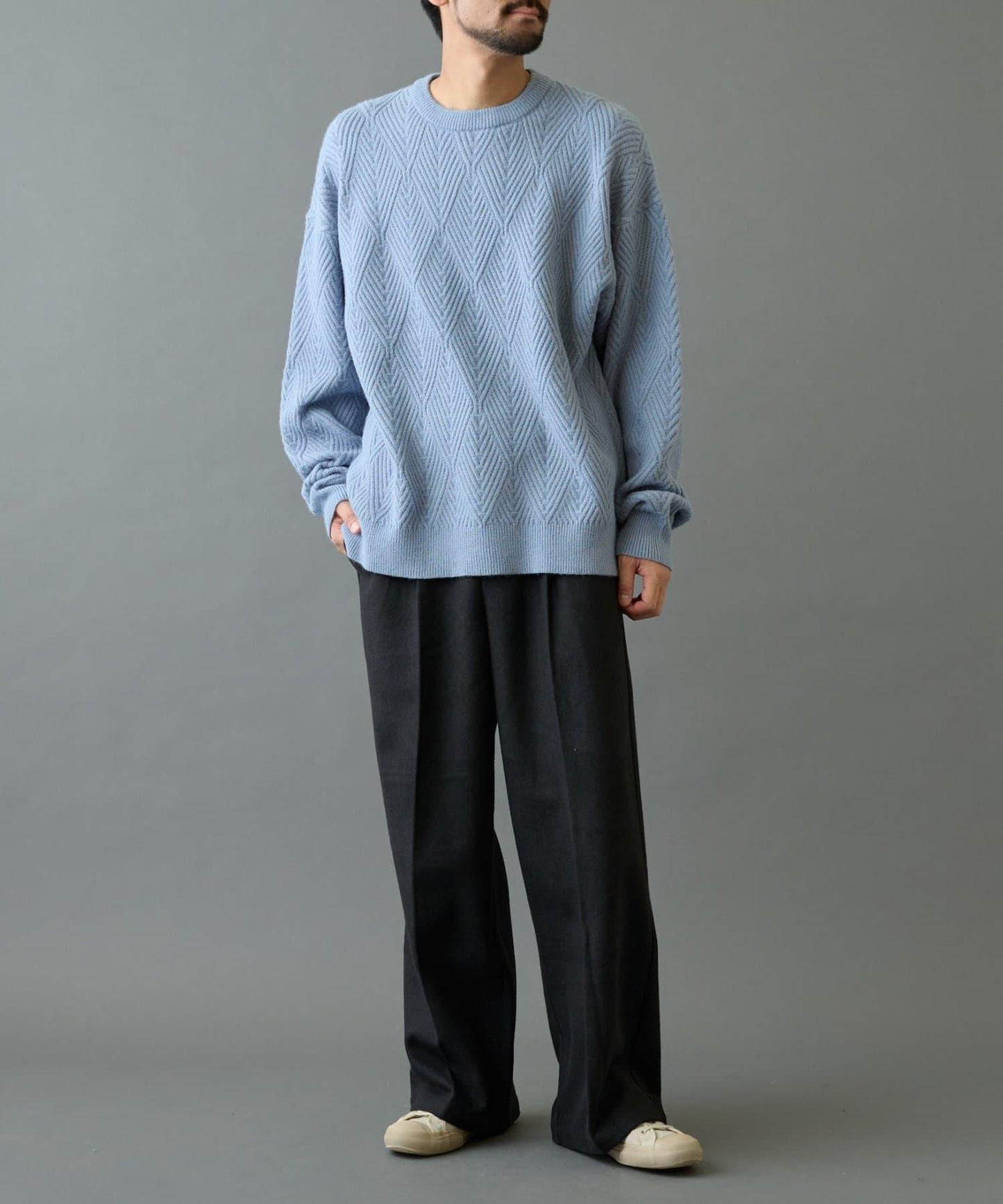 瓷磚圖案針織套頭衫