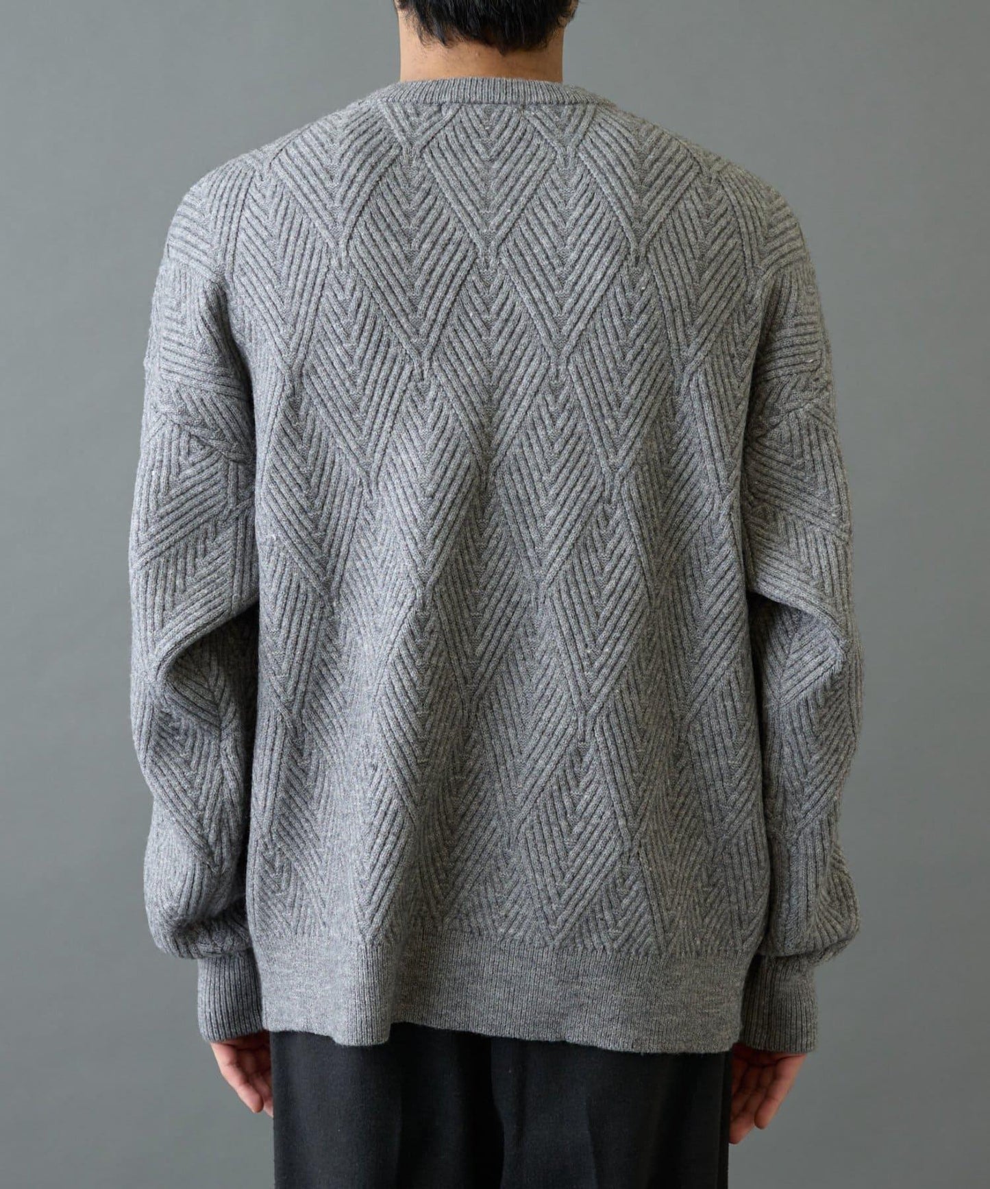 瓷磚圖案針織套頭衫